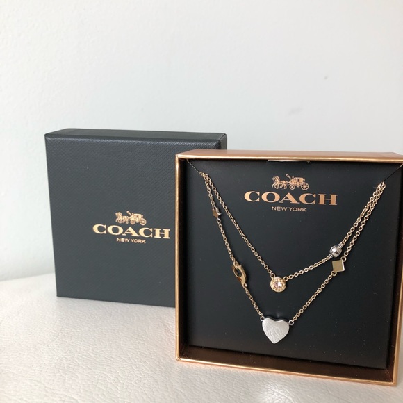 Coach Jewelry - Sale!💕Coach Gold Stardust Double Layer Necklace💕